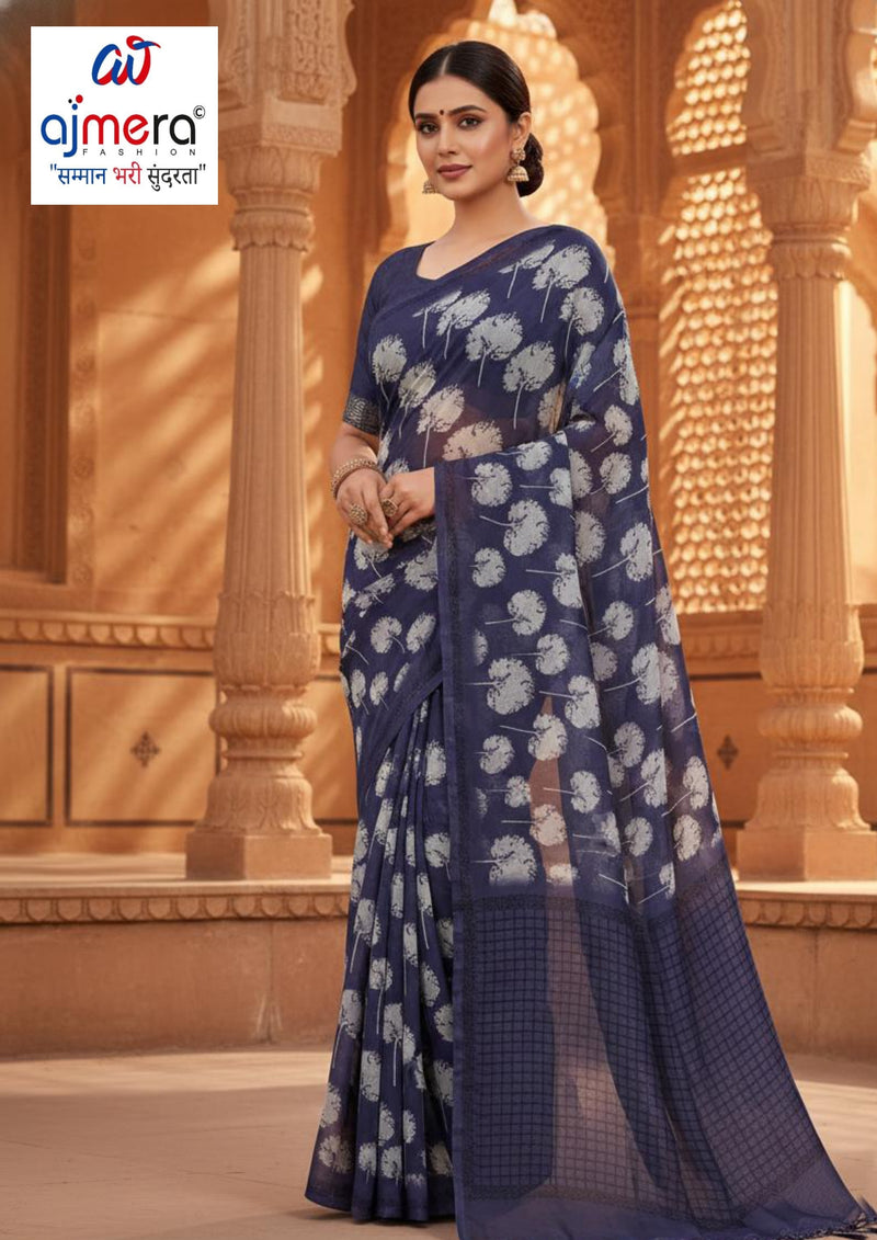 Turkey Silk Print Loose Saree with Blouse for Premium Ethnic and Traditional Wear — POS-TURKY SILK-2