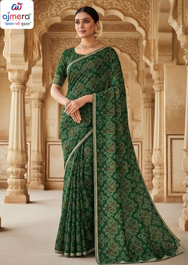 Bandhej Printed Saree with Traditional Ethnic Print Design — TP-BANDHEJ
