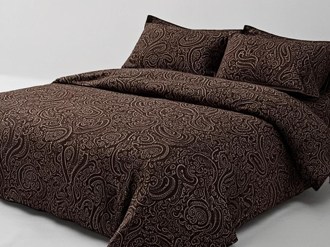 Rani Pink Stone Work Silk Blend bedsheets