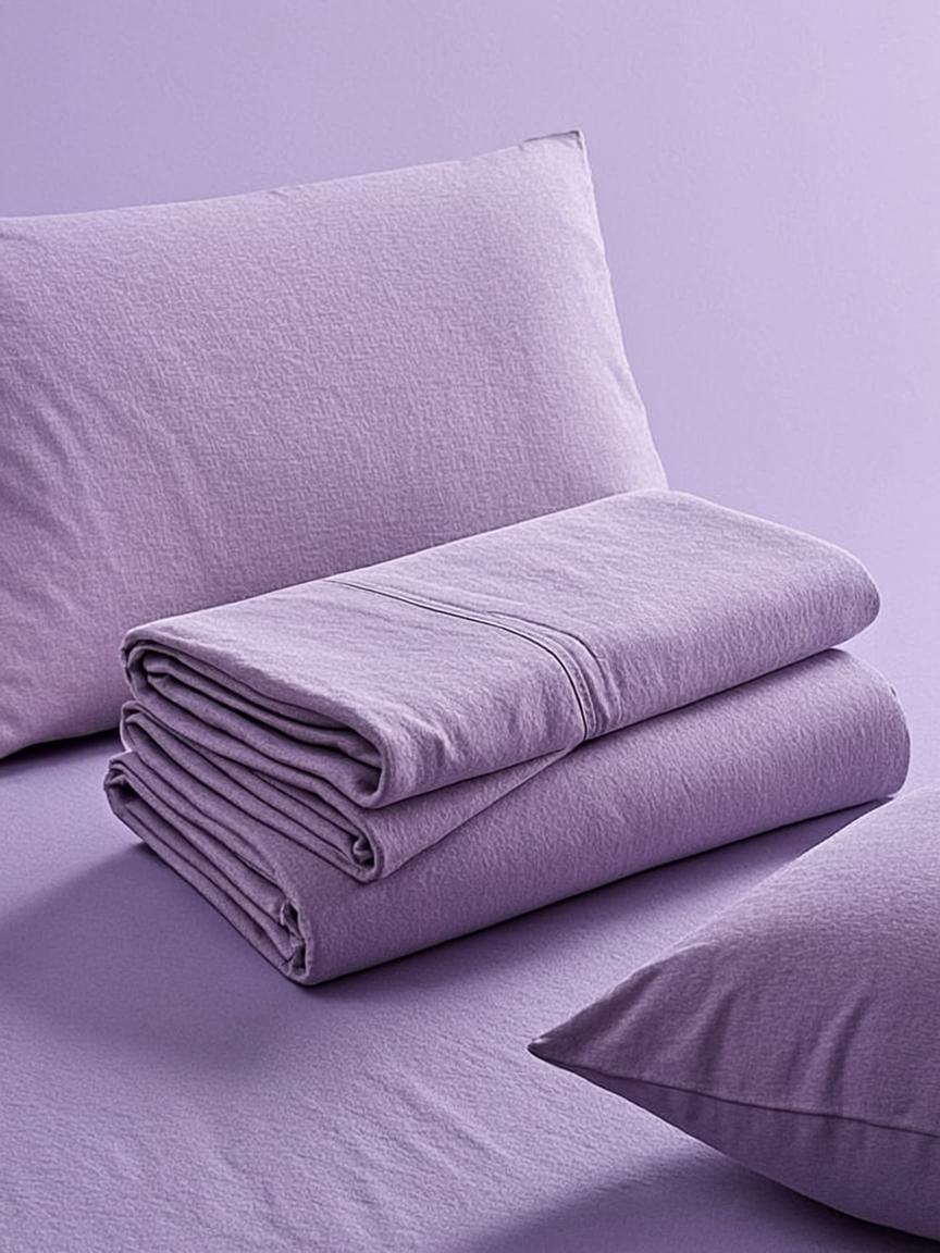Lavender Floral Double Bedsheet — Bolster Set 230 TC