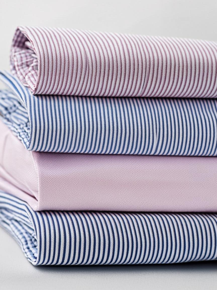 Pastel Striped Cotton Dress Material