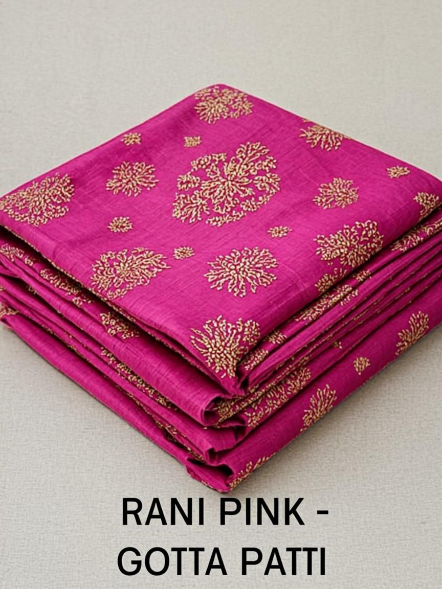Rani Pink Gotta Patti Dress Material