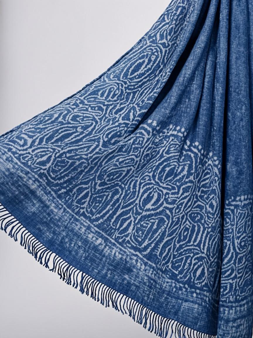Indigo Block Print Cotton Dupatta