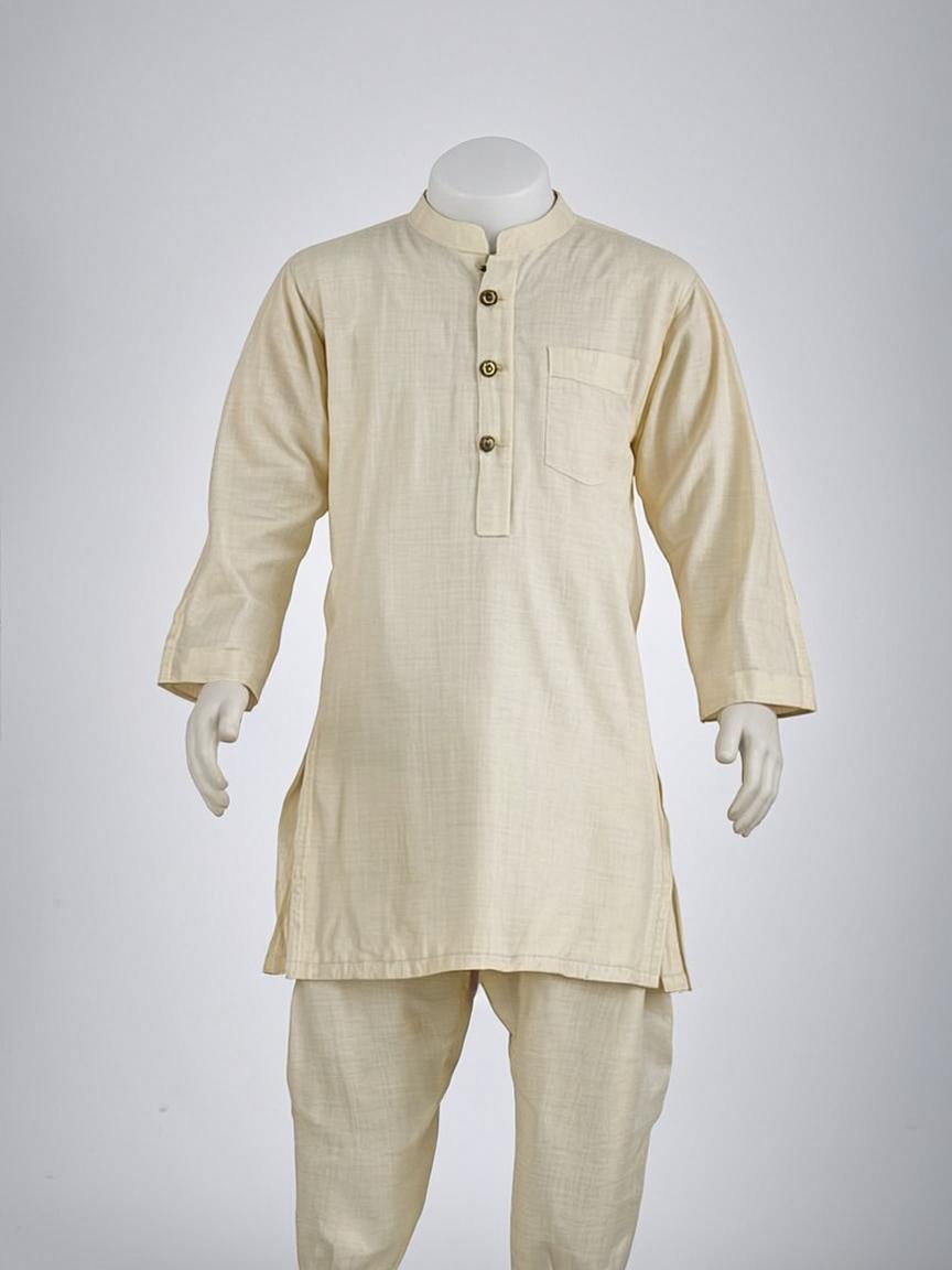 Deep Maroon Zari Woven Georgette Kids Kurta Set