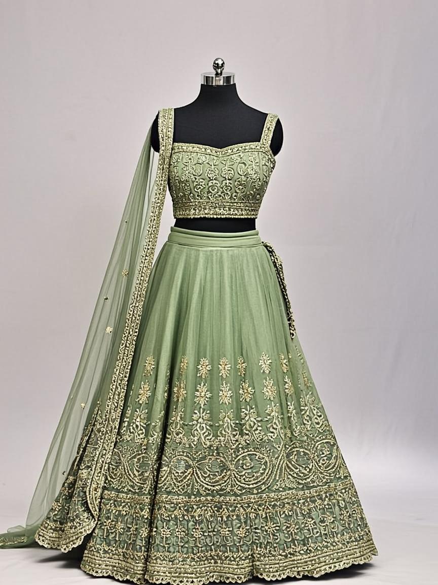 Off White Hand Block Printed Cotton Silk Kids Lehenga Choli