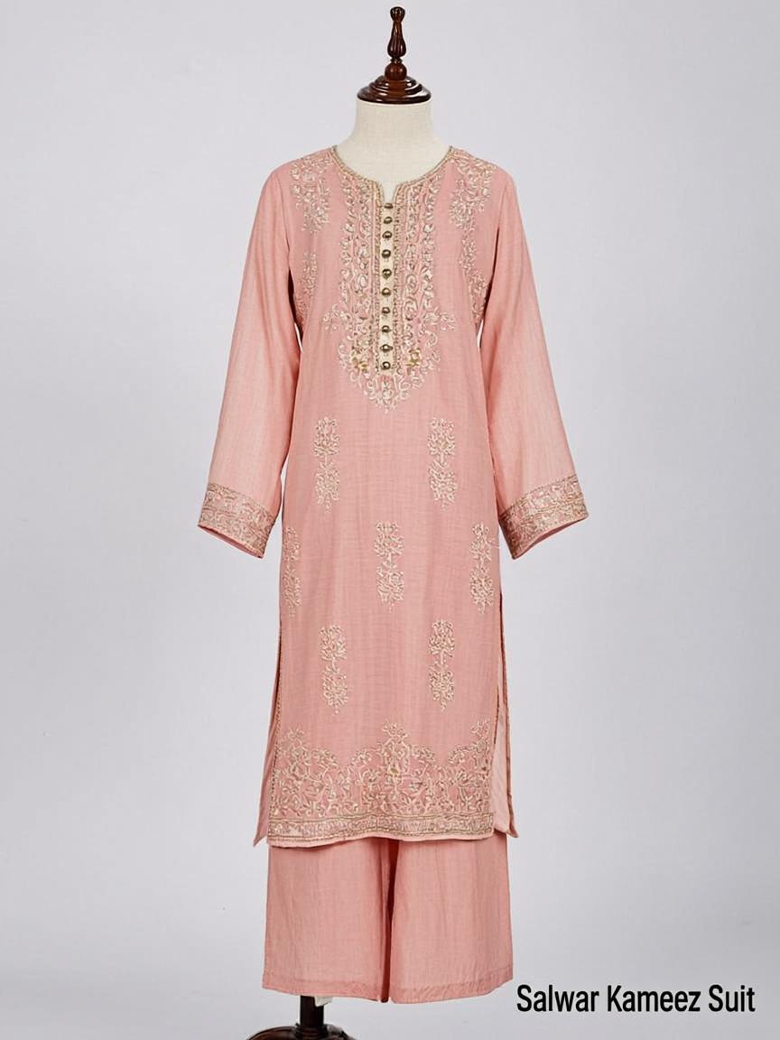 Royal Blue Resham Thread Art Silk Kids Kurta Set