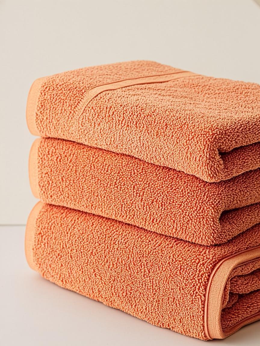 Zero-Twist Coral Bath Towel — Ultra Fluffy 560 GSM