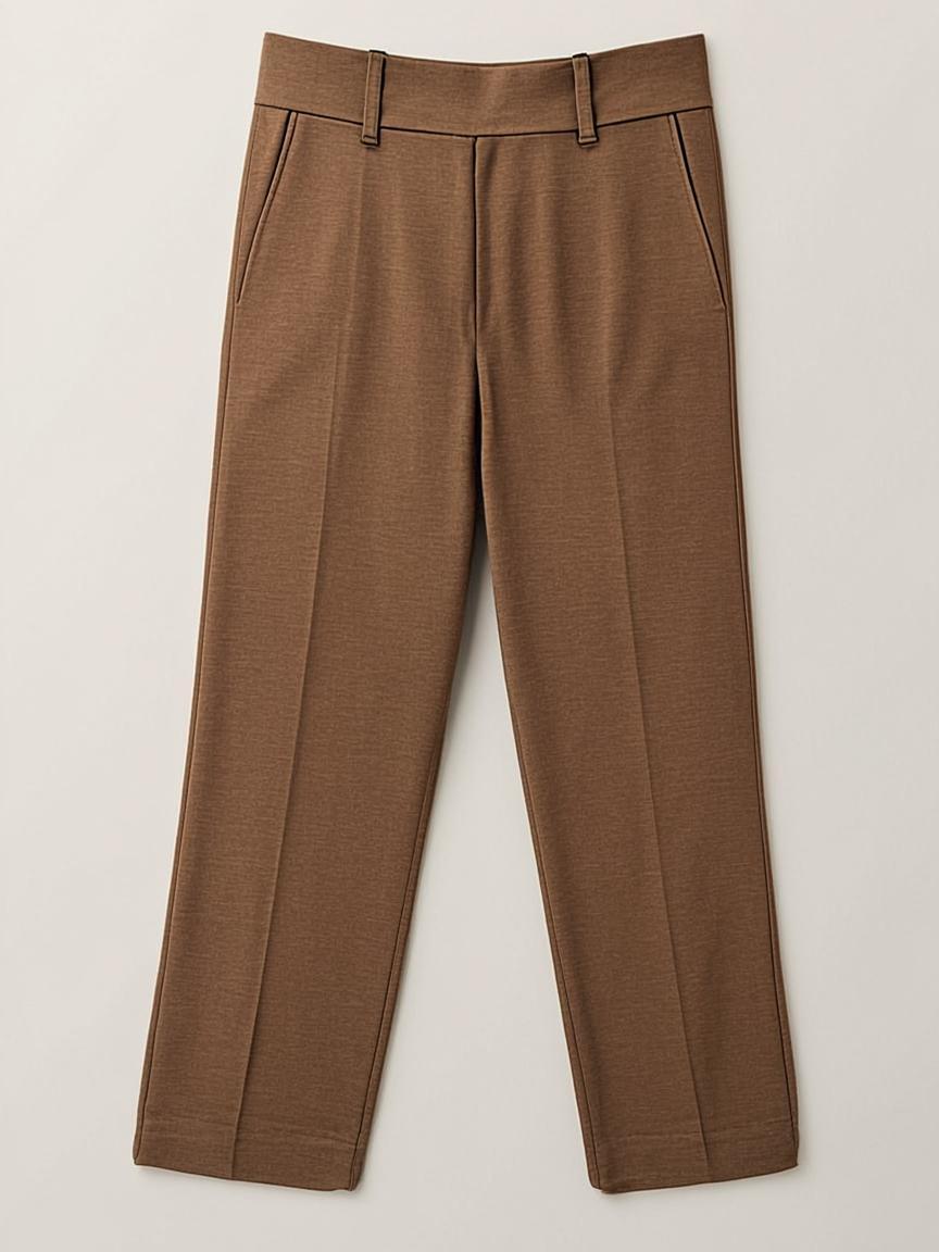 Olive Green Straight Fit Cotton Pants